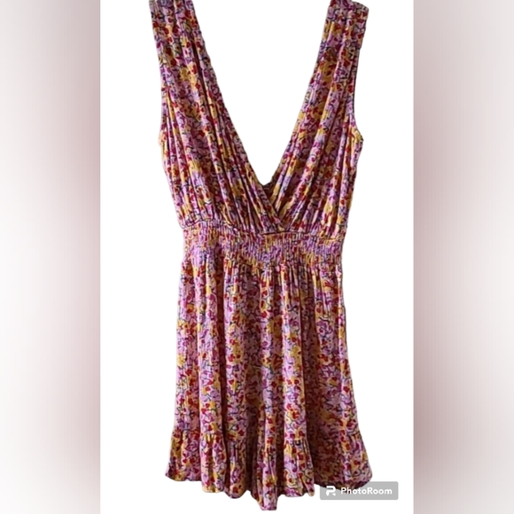 REWIND BRAND JUNIOR WOMENS PURPLE FLORAL SKORT ONE PIECE SIZE EXTRA SMALL XS - Picture 2 of 14